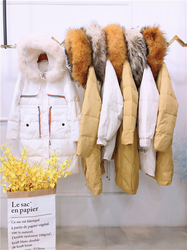 米拉格品牌折扣女裝尾貨走份 米拉格冬季女款韓版寬松羽絨服