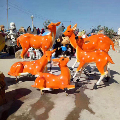 玻璃鋼動物雕塑 仿真動物玻璃鋼雕塑 彩繪玻璃鋼黃牛雕塑工藝品 廠家直銷