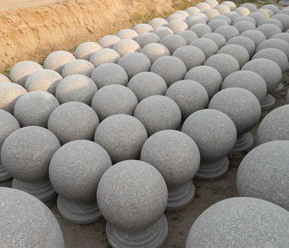 深圳光面花崗巖石球 花崗巖車(chē)檔石 深圳花崗巖擋車(chē)石