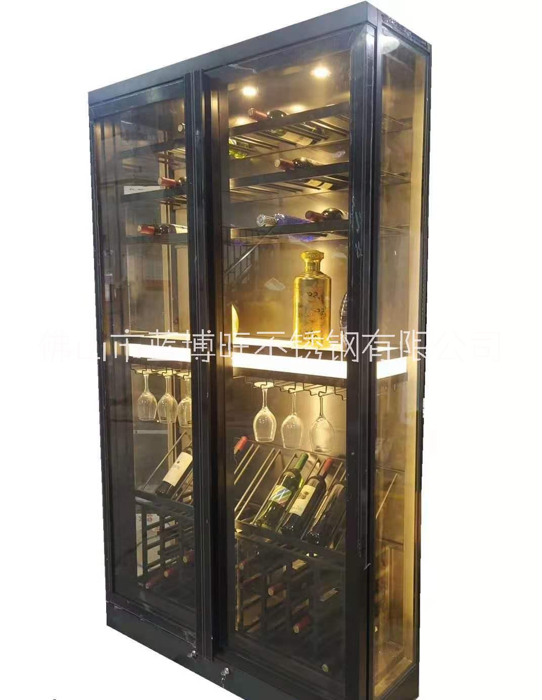 源 廠(chǎng)家直銷(xiāo)不銹鋼酒柜展示柜