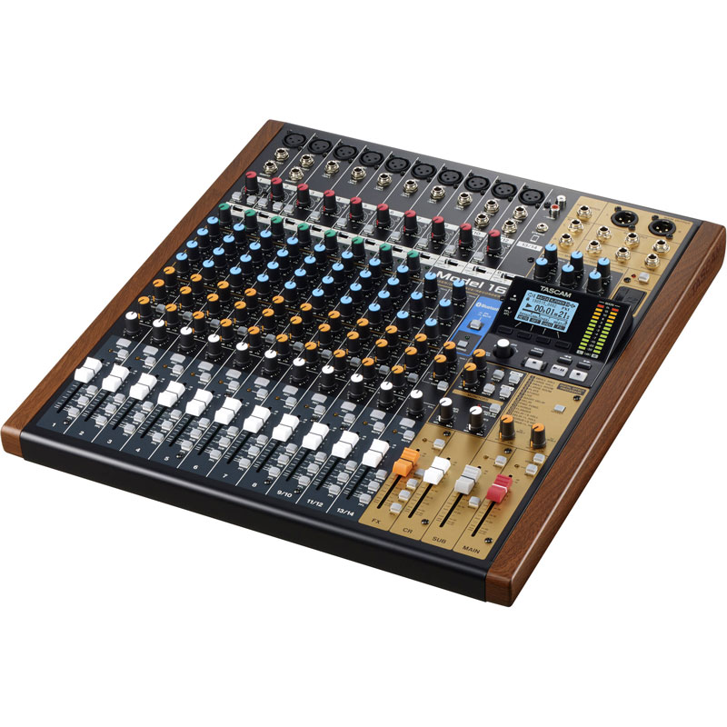 達(dá)斯冠 Model 16 Tascam 多功能調(diào)音臺(tái) 多軌錄音機(jī)USB音頻接口調(diào)音臺(tái)MIDI DAW控制器SD卡多軌錄音