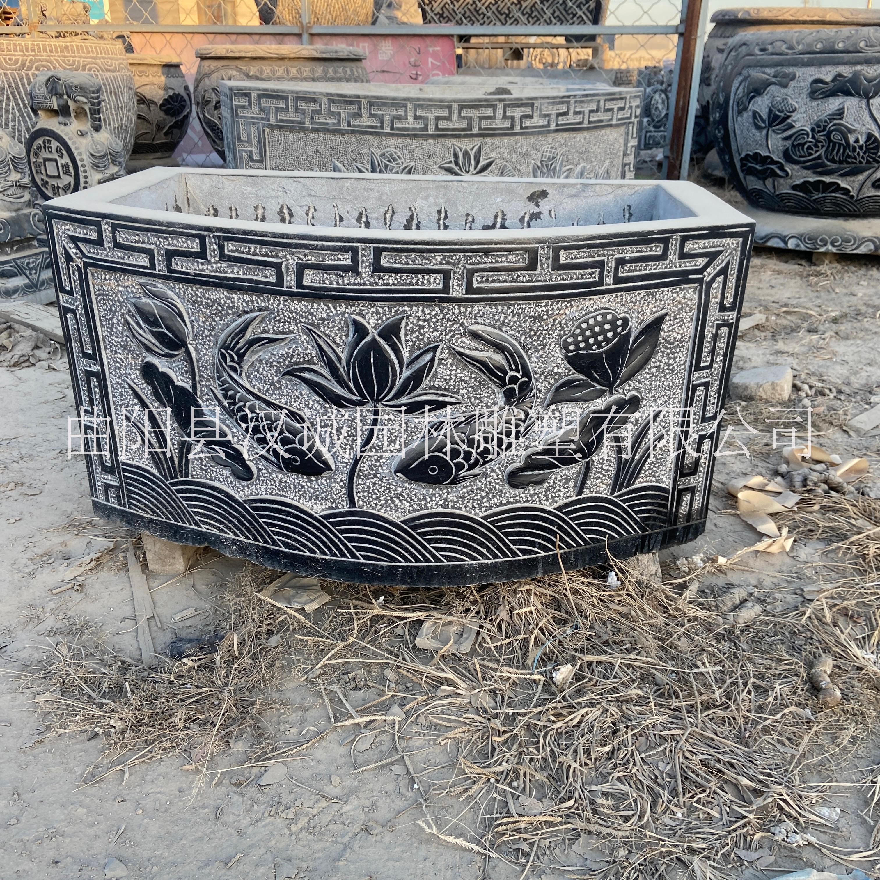 河北仿古石雕魚(yú)缸出售、加工廠、銷售、批發(fā)商【曲陽(yáng)縣漢誠(chéng)園林雕塑有限公司】