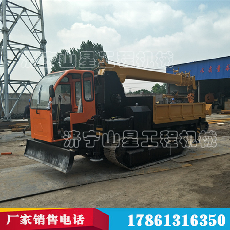 鋼制履帶行走隨車吊 雙頂自卸隨車吊運(yùn)輸車 復(fù)雜農(nóng)林果園用