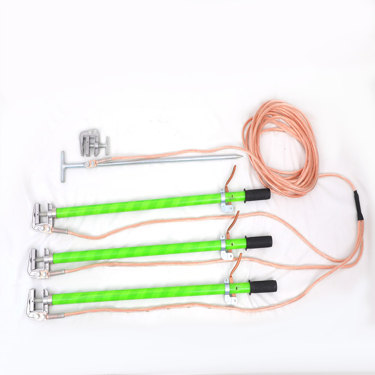 嘉泰.電力檢修接地線 高壓接地線25平方線、雙簧雙舌接地棒定做