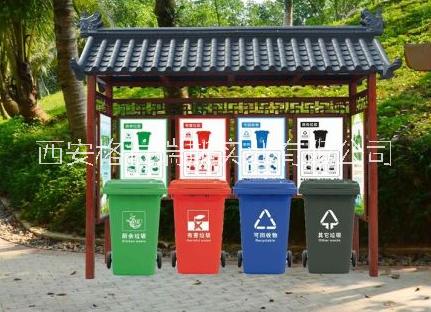 定制戶外垃圾分類亭垃圾桶不銹鋼宣傳欄創(chuàng)意回收分類垃圾亭廣告牌