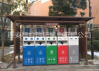 定制戶外垃圾分類亭垃圾桶不銹鋼宣傳欄創(chuàng)意回收分類垃圾亭廣告牌