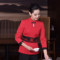 酒店服務(wù)員工作服女秋冬套裝中式餐廳餐飲工作服火鍋飯店女農(nóng)家樂 工作服秋冬季長袖 2018新款 透氣版型好
