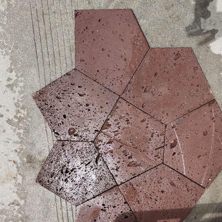 紅色五邊形火山石廠家 現(xiàn)貨供應(yīng)