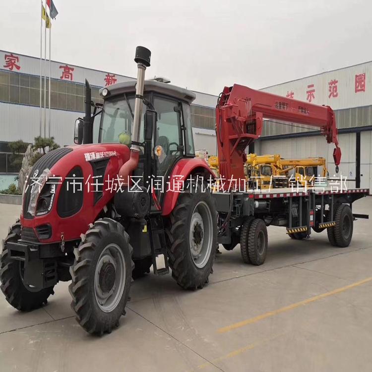 8噸拉苗木拖拉機(jī)平板吊車