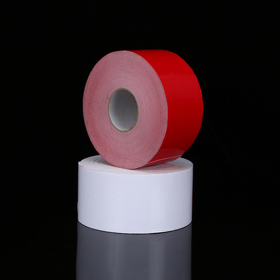 專業(yè)生產(chǎn)高粘EVA泡棉雙面膠卷材 強力汽車海綿雙面膠帶紅膜透明膠