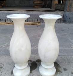云南漢白玉石 精美工藝制品 花瓶擺件