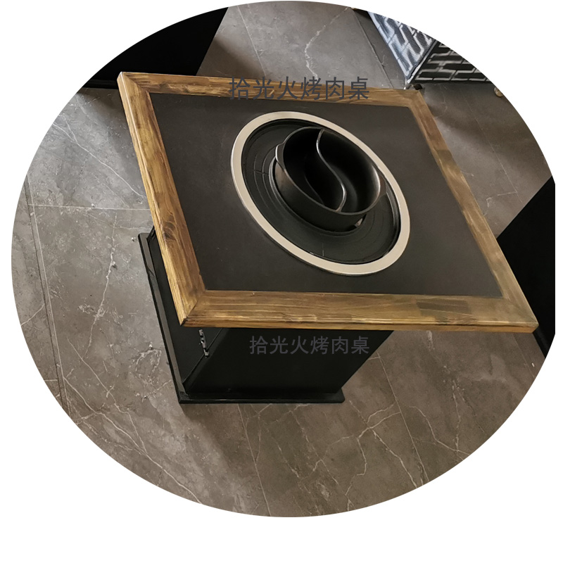 西昌燒烤桌韓式烤肉爐柴火灶鐵鍋燉大鍋臺(tái)烤肉桌火鍋?zhàn)阑鹋锜咀冷炭緺t烤涮一體爐土灶臺(tái) 西昌燒烤桌韓式烤肉爐柴火灶鐵鍋燉