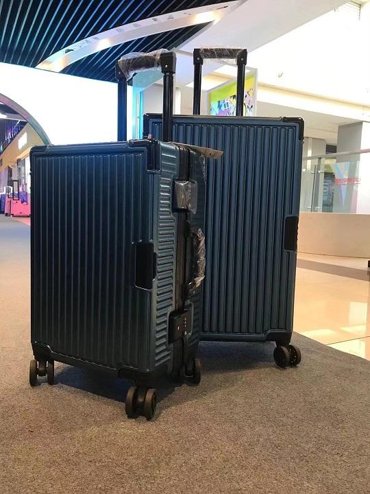 拉桿箱金屬旅行箱萬向輪商務登機箱20寸航空拉桿箱