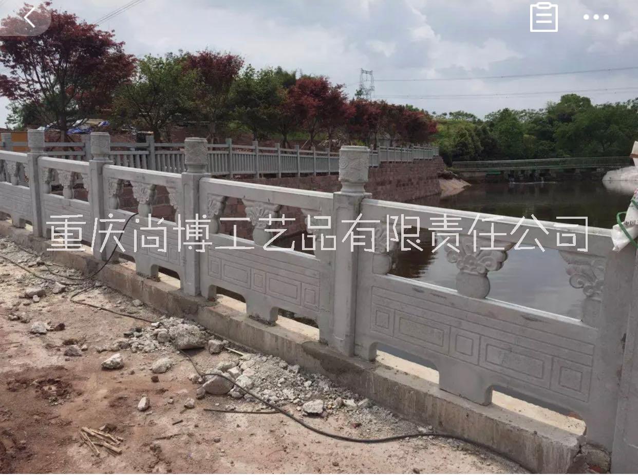 河道護欄水泥欄桿仿木欄桿仿大理石來圖定制雕花樣式