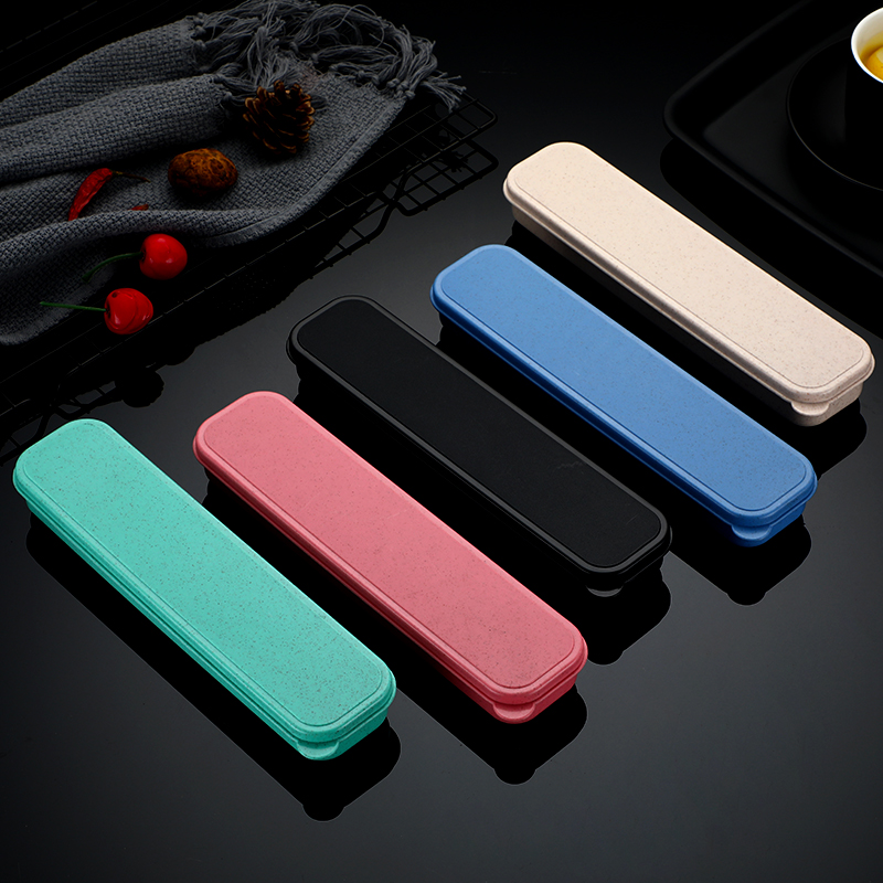 304不銹鋼便攜餐具學(xué)生餐具辦公禮品旅行餐盒三件叉勺筷套裝小麥