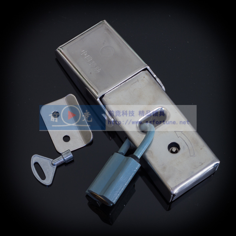 交接箱鎖QJ45-1三角不銹鋼供應(yīng)電纜鎖芯搭扣結(jié)構(gòu) 可打LOGO