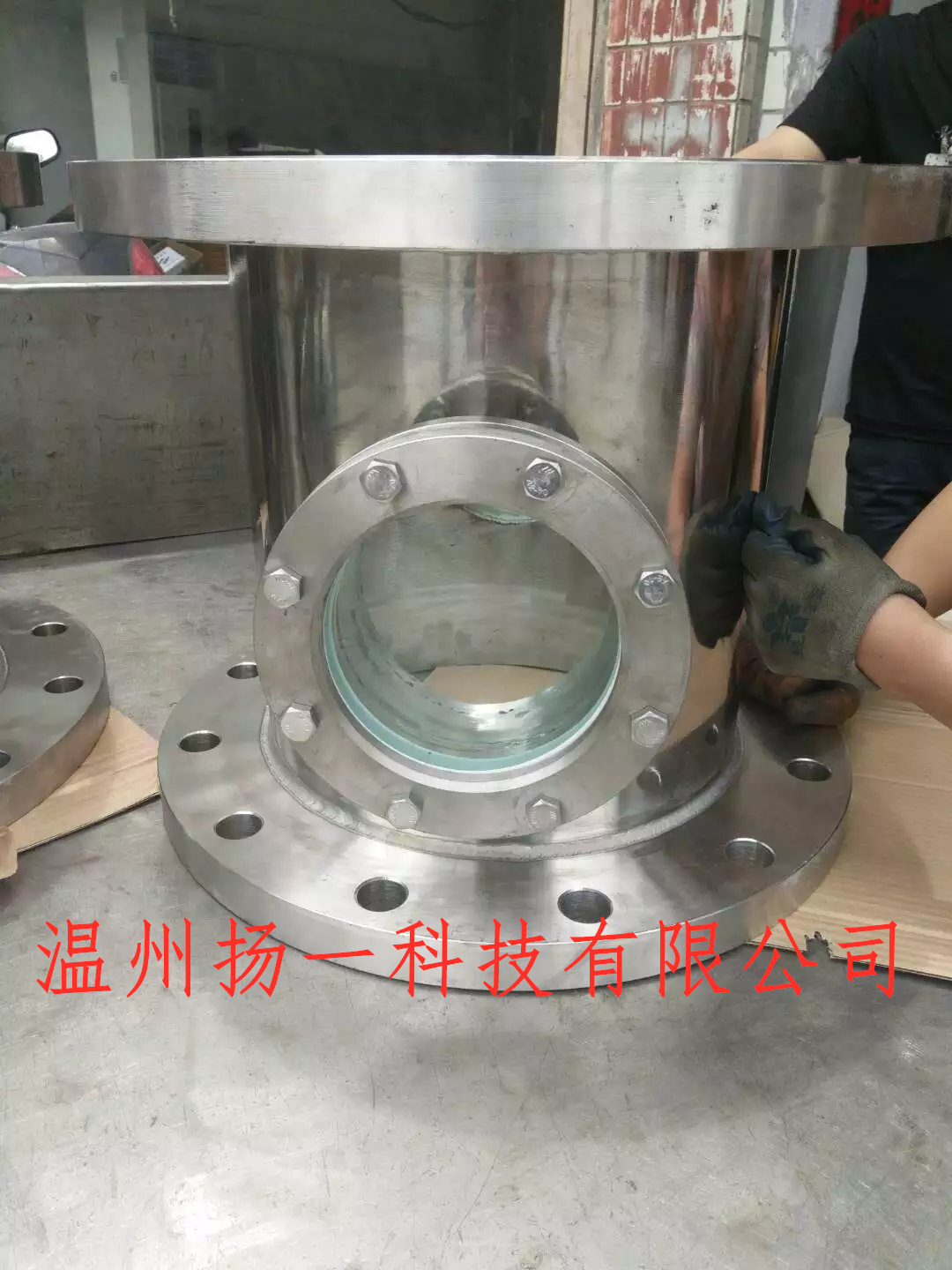 ３０４不銹鋼對夾直通視鏡，SG-DJZT-41A管道視鏡---溫州揚(yáng)一科技