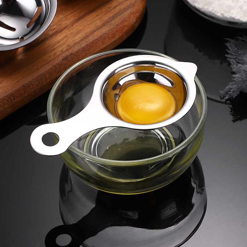 304不銹鋼蛋黃分離器 蛋白過(guò)濾器廚房蛋液分離器蛋清分離碗濾蛋器