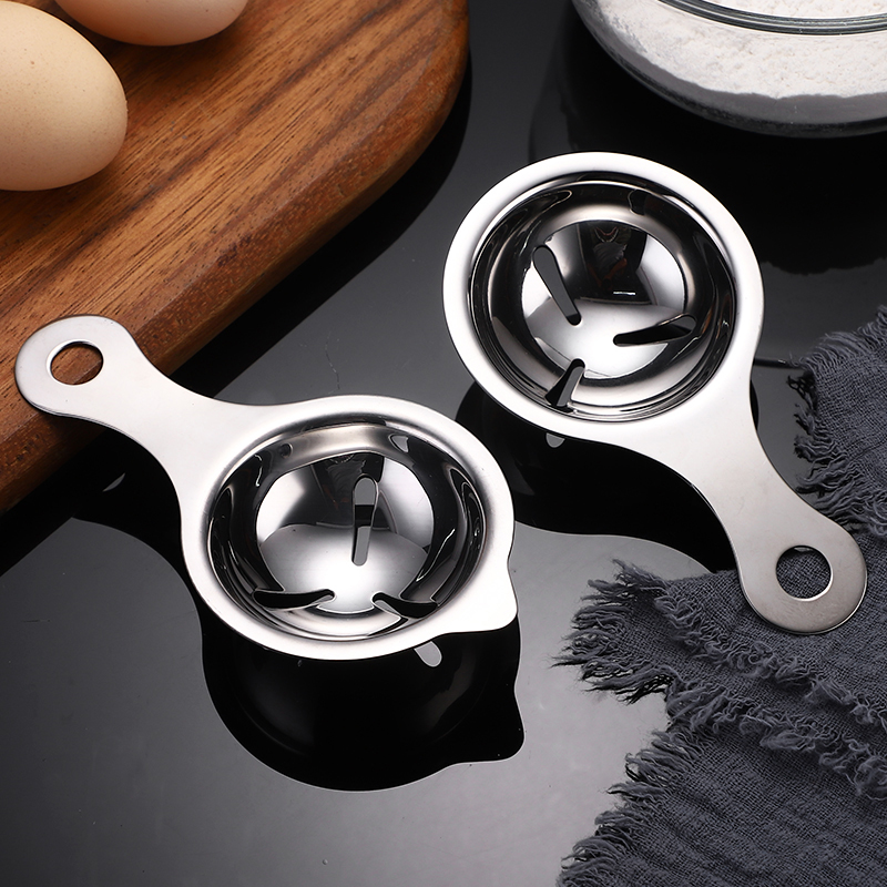 304不銹鋼蛋黃分離器 蛋白過(guò)濾器廚房蛋液分離器蛋清分離碗濾蛋器