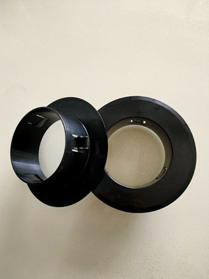 黑色100mm空調(diào)孔洞裝飾蓋 卡扣式墻洞護(hù)口裝飾圈