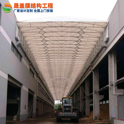 廠家定制電動(dòng)伸縮雨棚 工廠軌道活動(dòng)倉庫篷 懸空型移動(dòng)伸縮推拉蓬