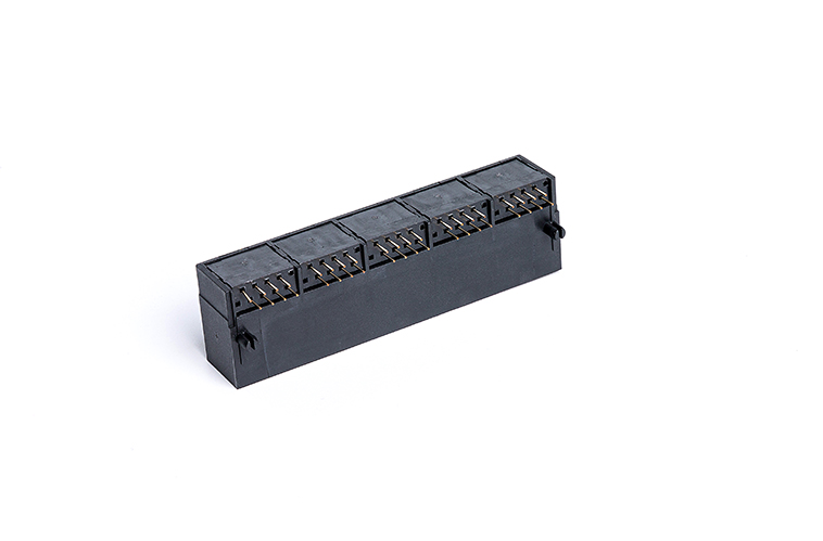 五聯(lián)體網(wǎng)絡(luò)PCB母座插座連接器，板端多口母座