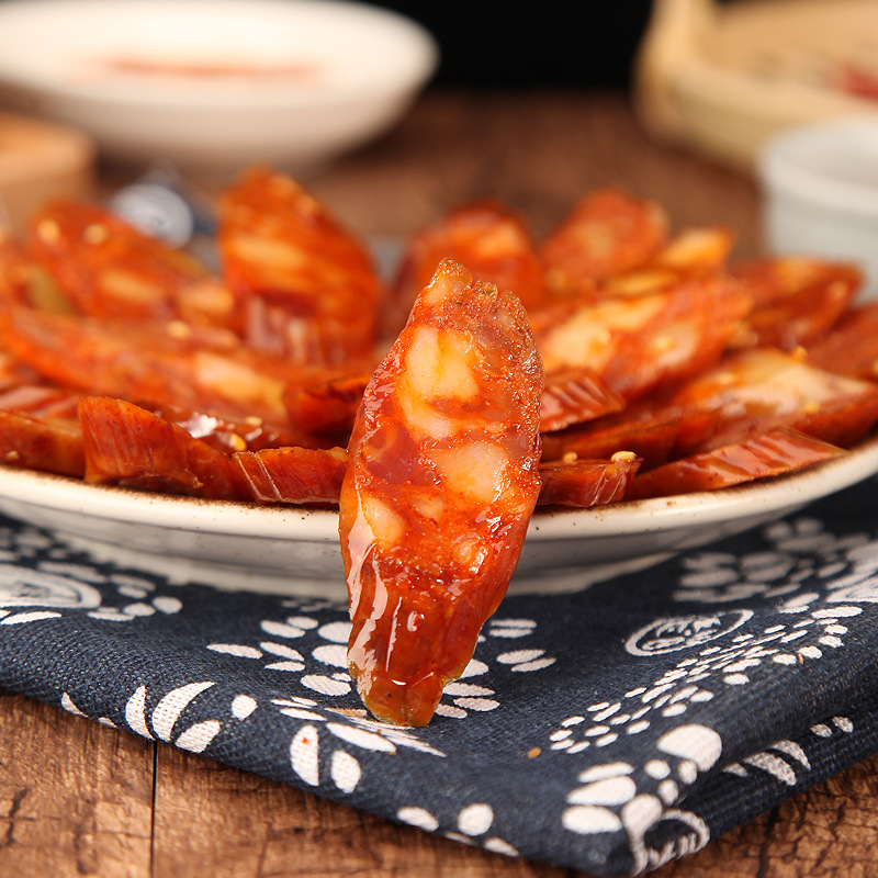 坎上人家四川特產(chǎn)川味香腸400g腌臘肉餐廳供貨代加工臘腸團(tuán)購批發(fā)