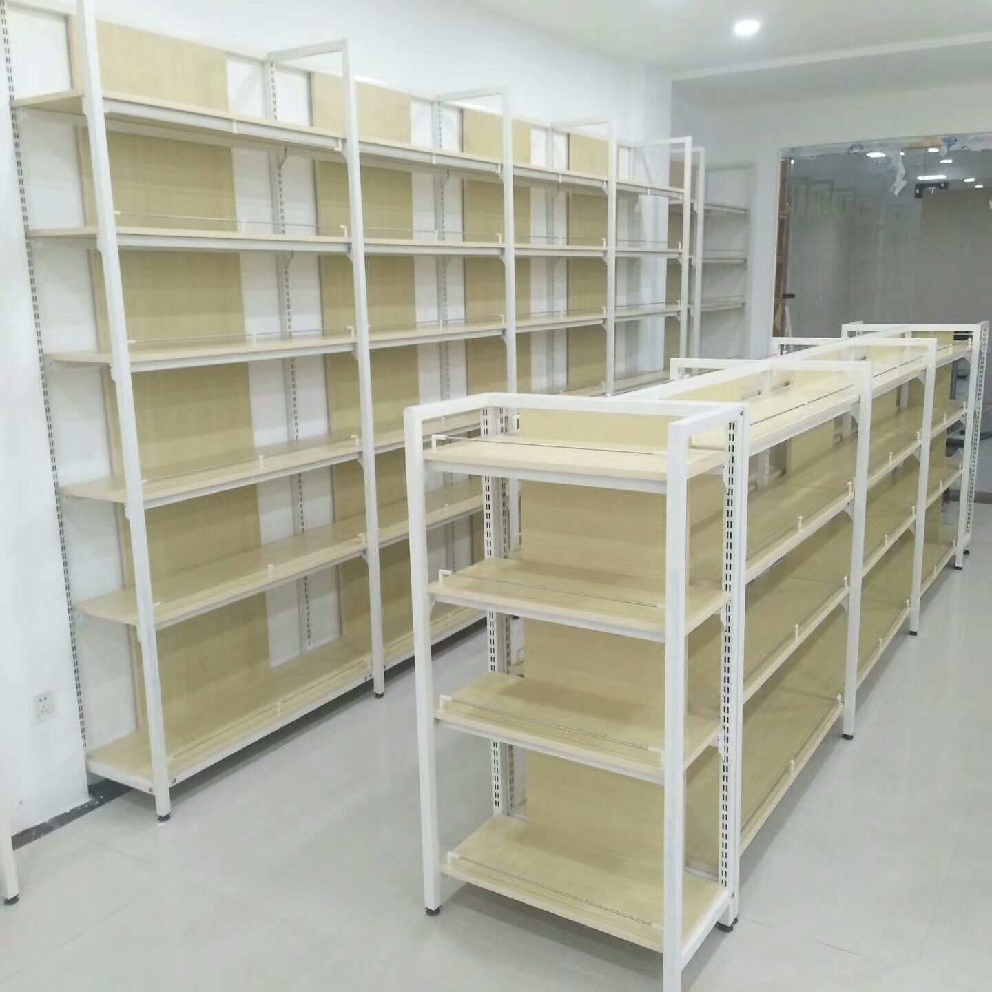 超市鋼木貨架 藥房貨架 母嬰店貨架 廠家批發(fā)