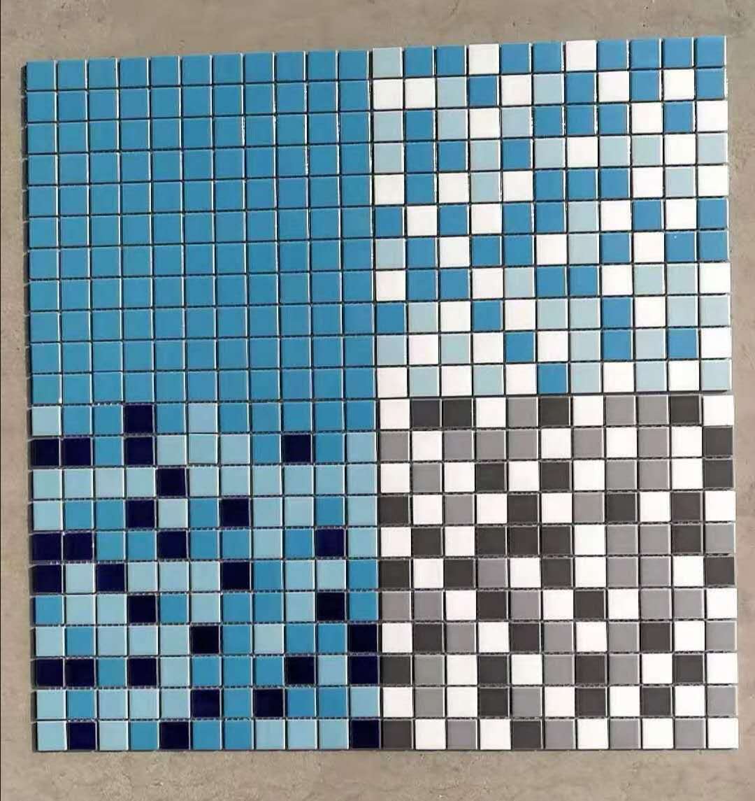 河南游泳池用廣場磚，馬賽克批發(fā)，水池用馬賽克