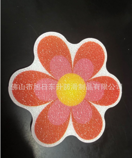 卡通浴室PEVA橡膠防滑貼，彩色花朵6大4小，親膚耐磨防水防滑 耐磨PEVA橡膠防滑貼