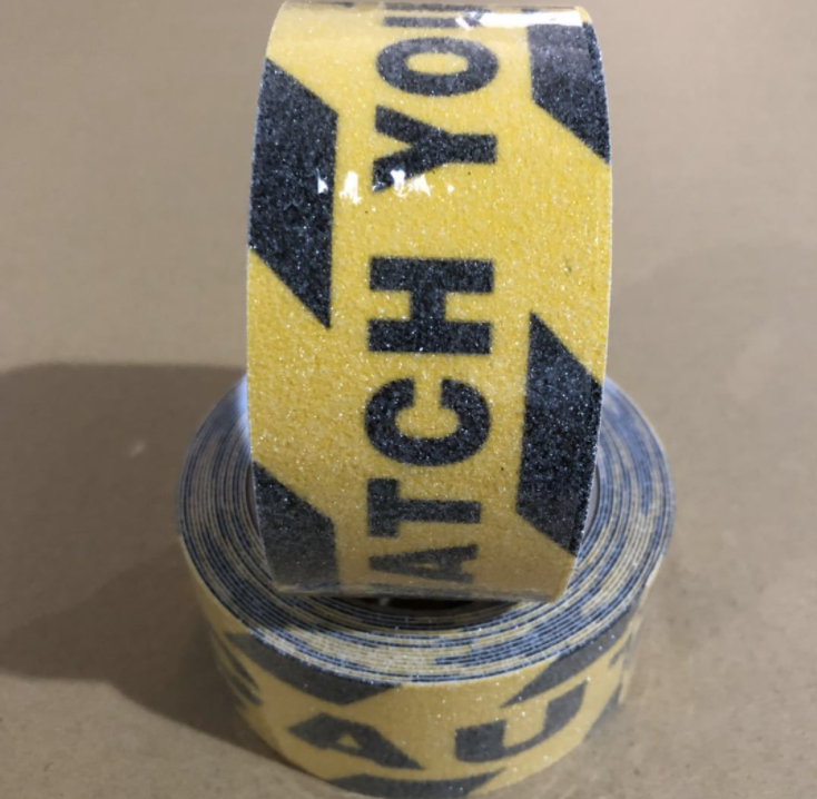 黑黃圖標(biāo)警示防滑膠帶,5cm寬,長(zhǎng)度任意.防水防滑警示樓梯陽(yáng)臺(tái)用