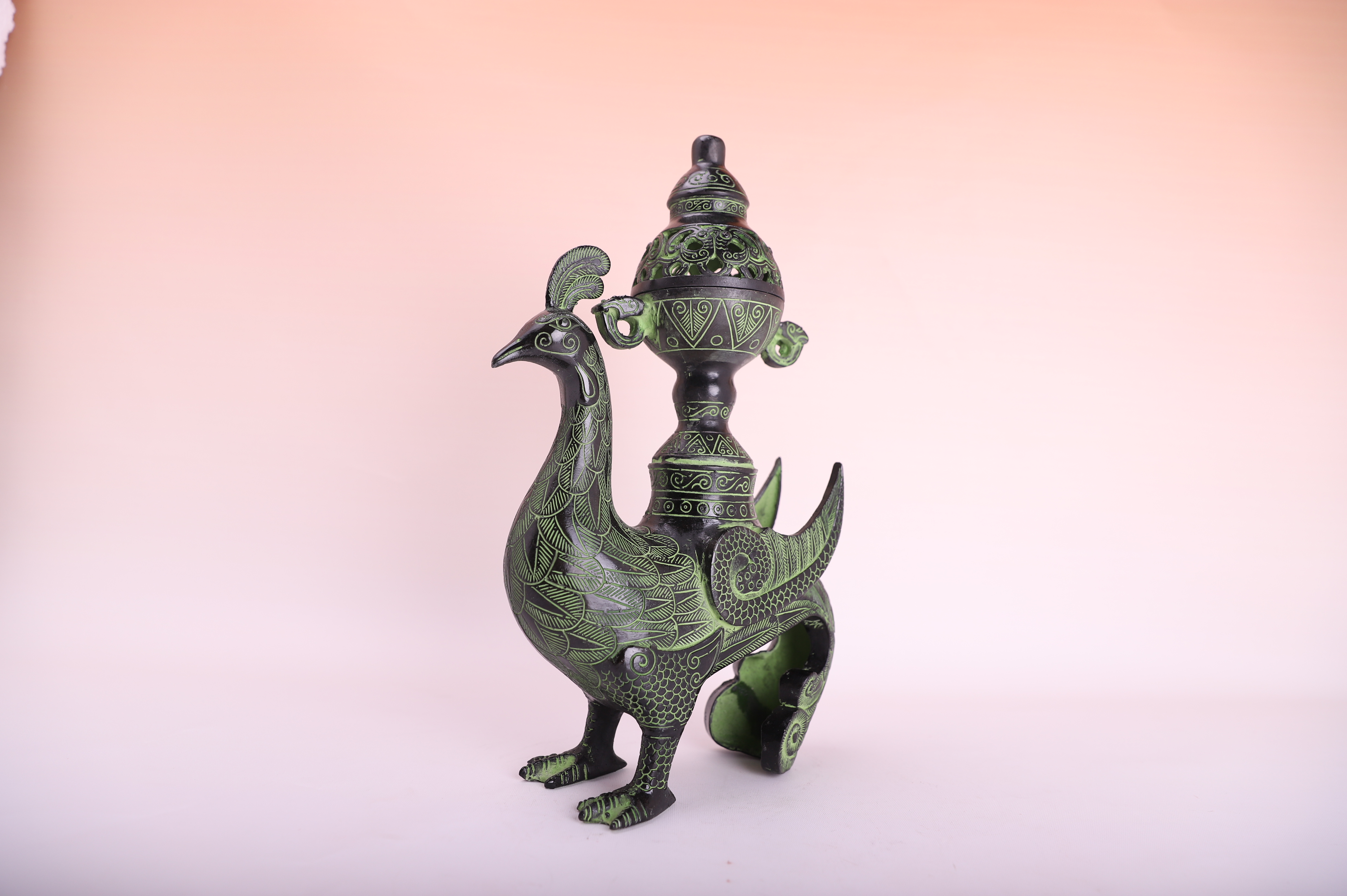 仿古青銅器擺件鳳凰熏爐熏香爐工藝品節(jié)日禮品漢婚影視道具定制