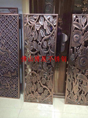 廠價(jià)提供玫瑰金不銹鋼屏風(fēng)，隔斷