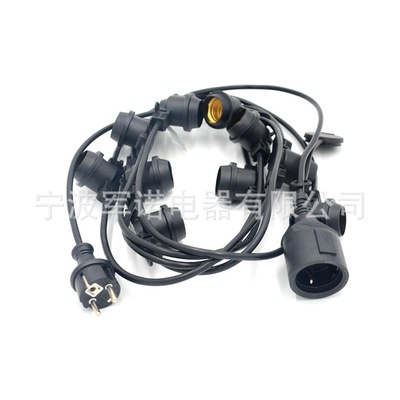 led燈串戶外全防水 歐標(biāo)E27防水燈頭燈串電源線 美觀電源線