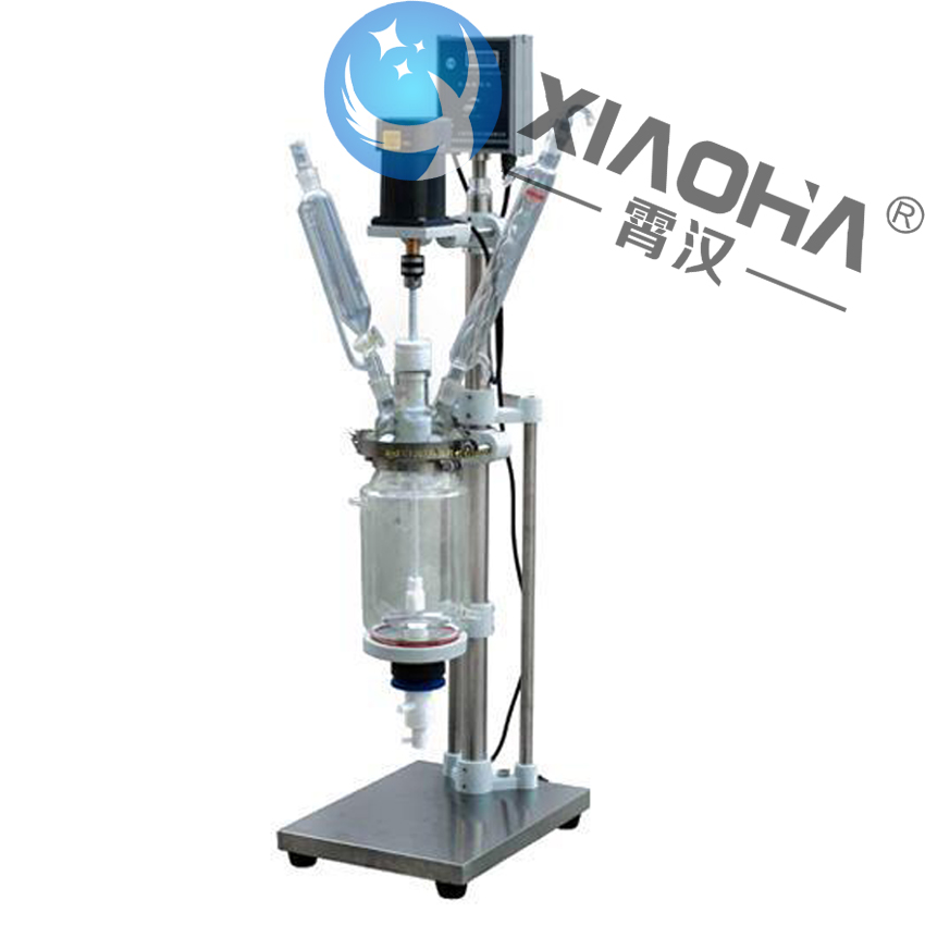 雙層玻璃反應(yīng)釜1-5L 實驗室萃取蒸餾玻璃反應(yīng)器變頻調(diào)速雙層玻璃反應(yīng)釜