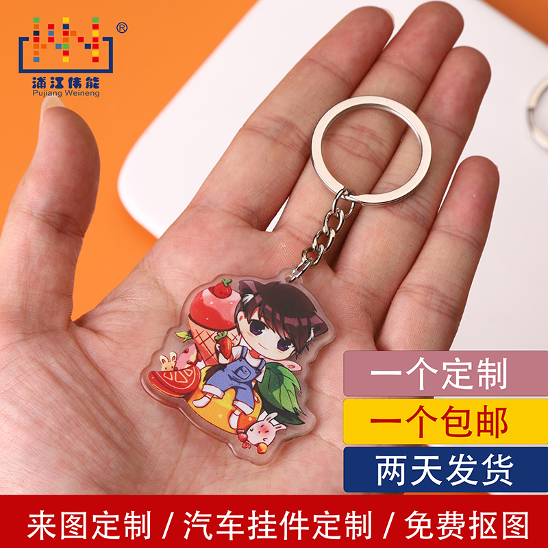 diy鑰匙扣定制批發(fā)亞克力