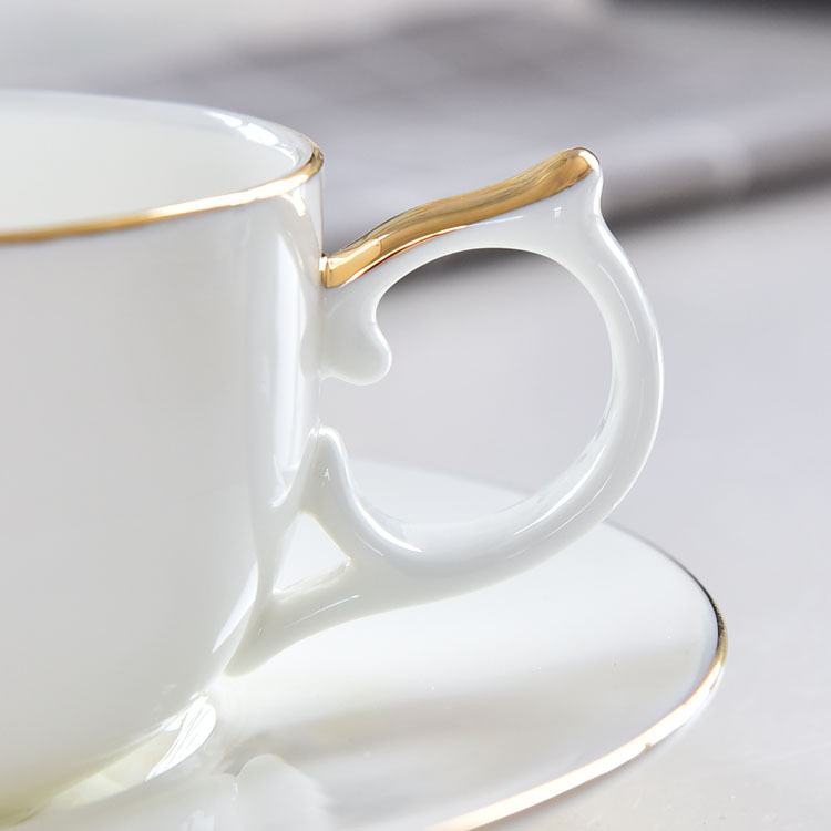 骨瓷咖啡杯碟 簡歐骨瓷咖啡杯家用下午茶描金杯碟