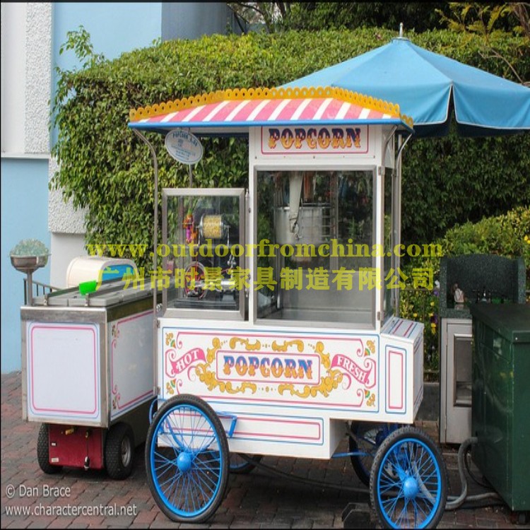 游樂園移動小賣部 公園售賣商亭 販賣花車