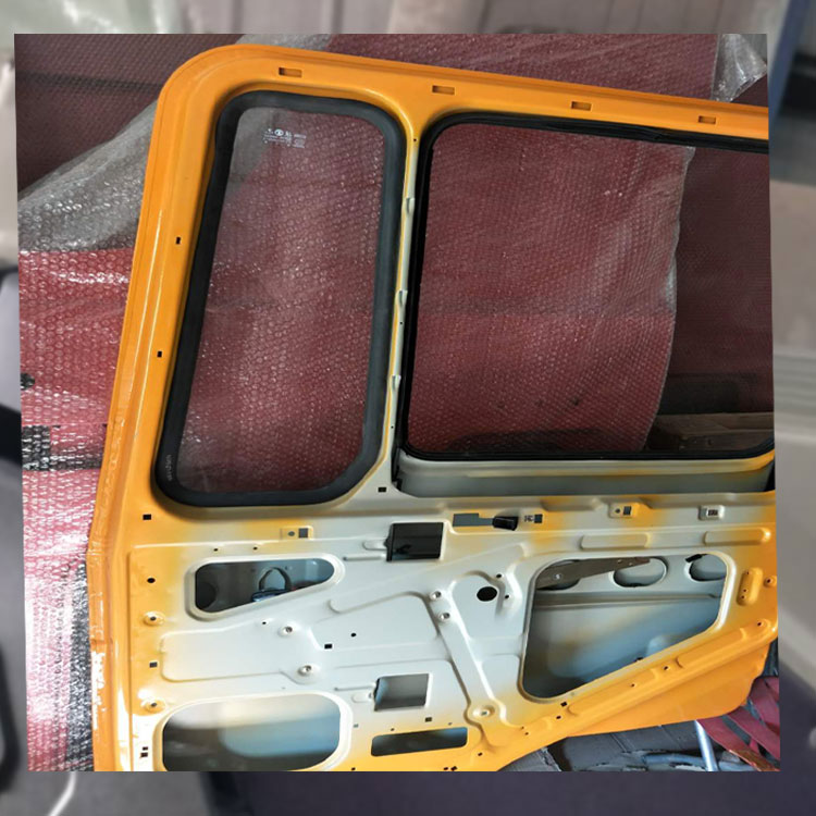 陜汽德龍車門總成 珠光鉬紅工程黃原廠面漆車門配件