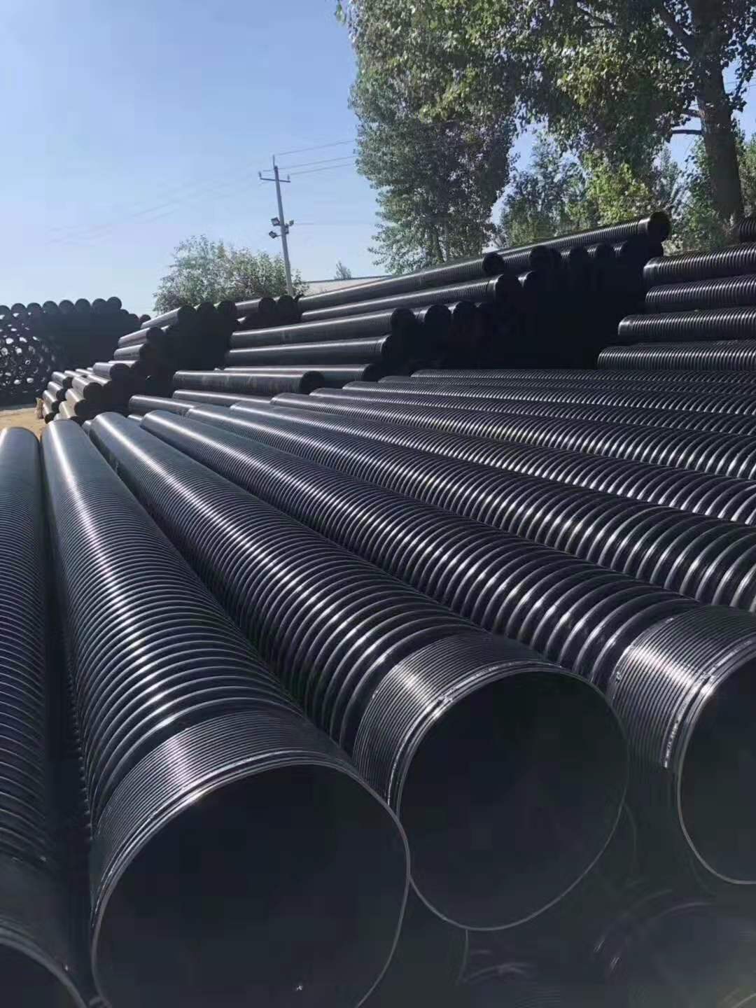 湖北宜昌HDPE雙壁波紋管生產(chǎn)廠DN200  300  500廠價直銷