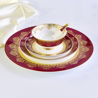 骨瓷餐具套裝碗盤批發(fā)46/56頭陶瓷餐具家用熱菜盤碗碟套裝