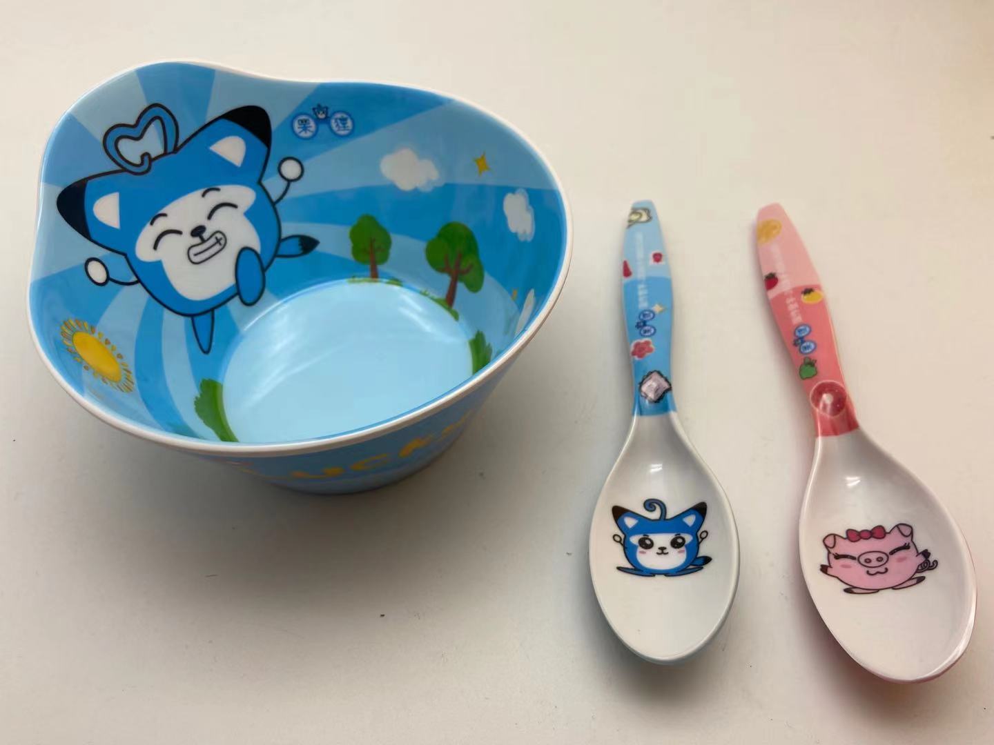 上海壹粵密胺甜品店餐具，兒童餐具定制，沙拉小吃密胺餐具