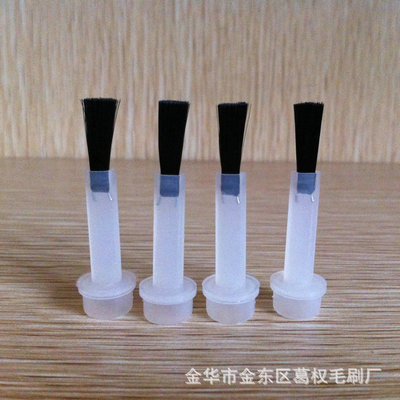 生產(chǎn)供應(yīng)9.628扁刷白色塑料美甲刷 880根毛時尚塑料美甲刷