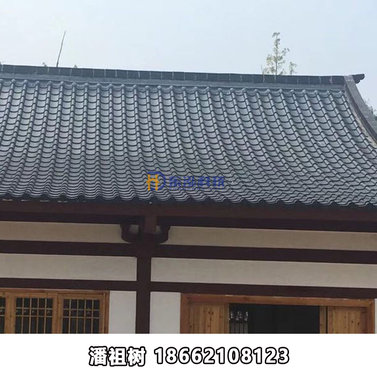 0.7mm厚鋁鎂錳仿古瓦 765型仿古波浪瓦 徽派建筑屋面金屬仿古瓦