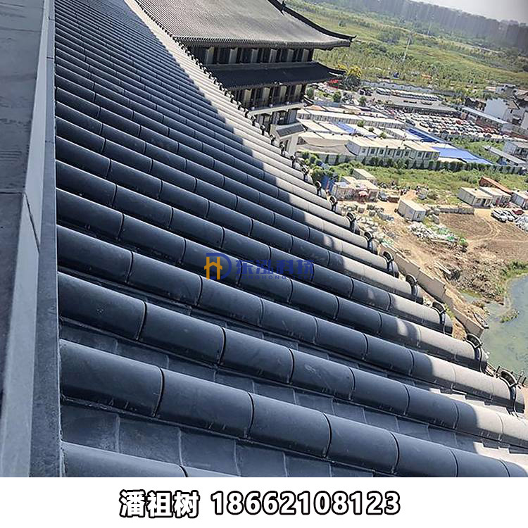 0.8mm厚720型仿古金屬瓦 園林、涼亭鋁鎂錳仿古連體瓦  黃山金屬波浪瓦