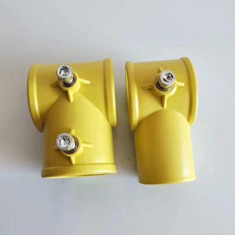 欄桿配件直銷定型化臨邊防護連接件 工地基坑樓梯扶手管件 塑料臨時護欄桿配件 欄桿配件直銷