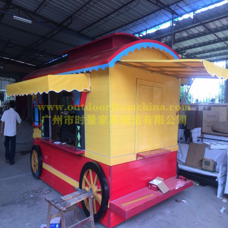 香江動物園紀念品售貨車 景區(qū)奶茶售賣亭 簡易小吃車