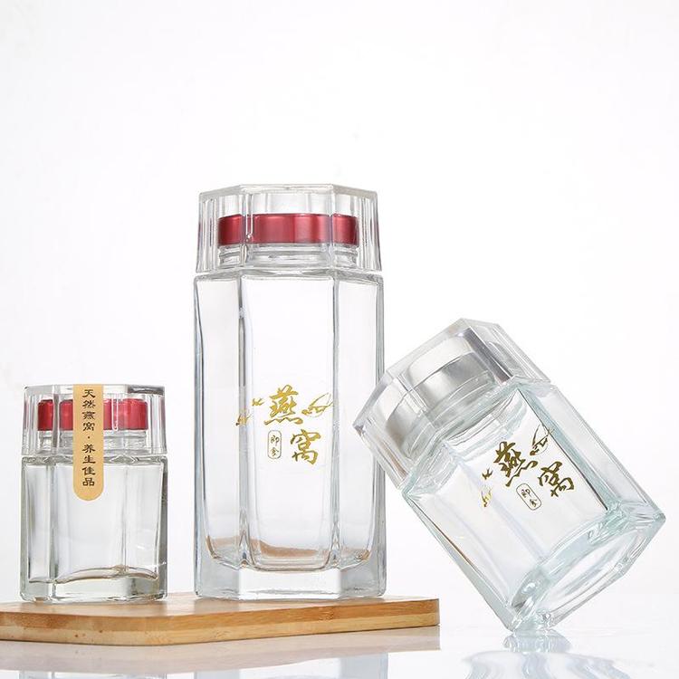 晶白料燕窩瓶 高端蜂蜜瓶 燕窩玻璃瓶