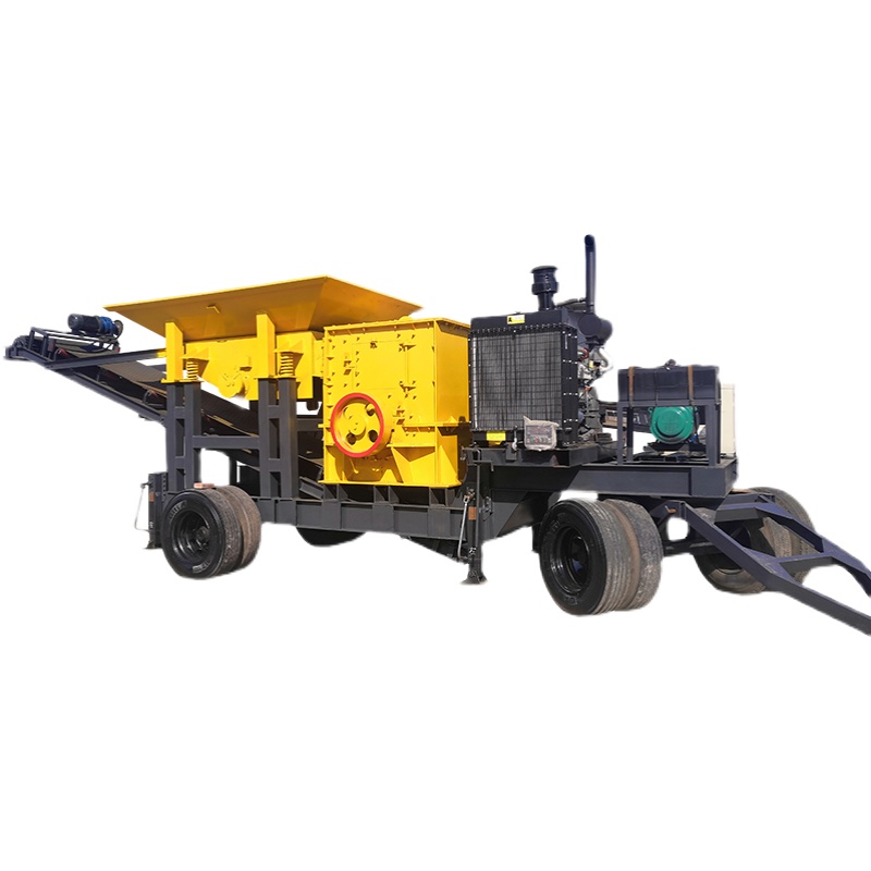 大型移動式制砂機石頭碎石機鄂式錘式破碎機小型制沙機設備全套