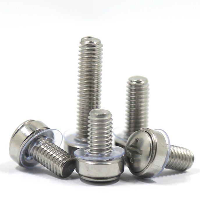 304 皇冠螺釘（帶PVC墊）機(jī)螺釘 皇冠螺釘